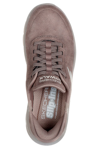 Taupefarbener Slipper mit Memory Foam und Slip-Ins-Technologie Skechers GO WALK Flex - Mali