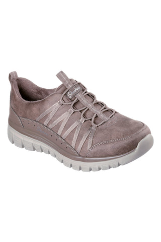 Skechers Graceful Cozy Hug – waschbare Sneaker aus veganem Memory-Schaum in Taupe