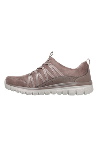 Skechers Graceful Cozy Hug – waschbare Sneaker aus veganem Memory-Schaum in Taupe