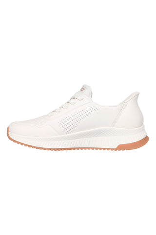 Sneakers bianche slip-on con Memory Foam Skechers BOBS SQUAD 4 KEY LOOK