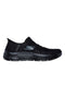 Skechers Go Walk Flex Mali – Schwarze Slip-On-Sneaker, maschinenwaschbar