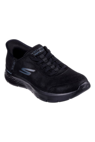 Skechers Go Walk Flex Mali – Schwarze Slip-On-Sneaker, maschinenwaschbar