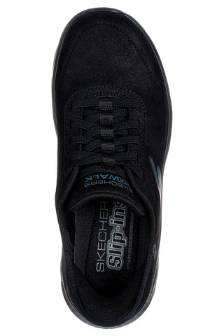 Skechers Go Walk Flex Mali – Schwarze Slip-On-Sneaker, maschinenwaschbar