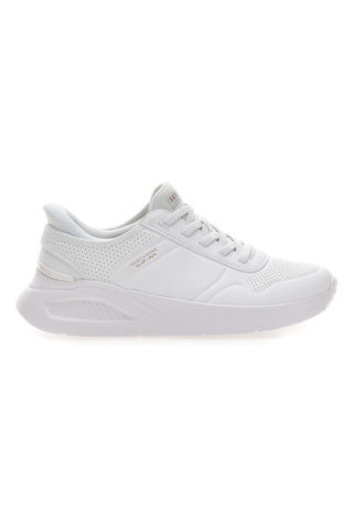 Weiße Slip-In-Sneaker mit Plateau und Memory Foam Skechers Uno Lite Floating Steps