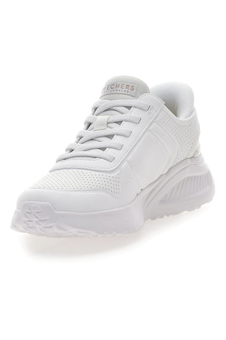 Weiße Slip-In-Sneaker mit Plateau und Memory Foam Skechers Uno Lite Floating Steps