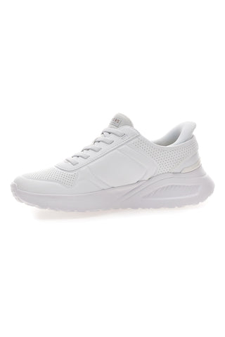 Weiße Slip-In-Sneaker mit Plateau und Memory Foam Skechers Uno Lite Floating Steps