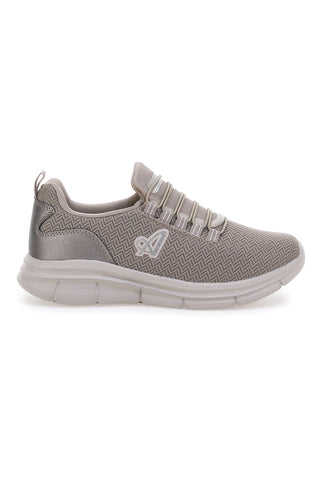 Beige Sneaker aus Funktionsgewebe mit elastischen Schnürsenkeln, australische Größe AU52W502