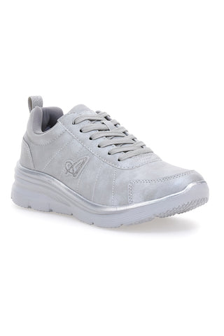Silberne Sneakers mit Metallic-Details und Komfortsohle Australian AU32W504