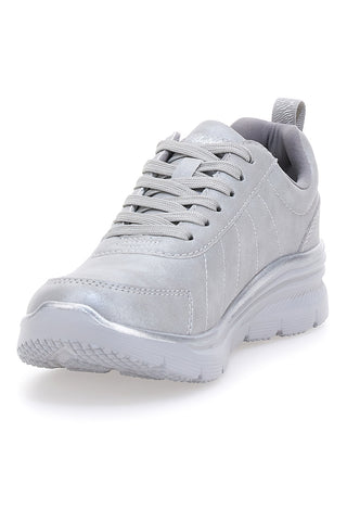 Silberne Sneakers mit Metallic-Details und Komfortsohle Australian AU32W504