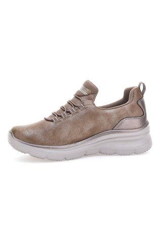 Beige atmungsaktive Sneakers mit Memory-Komfort und elastischen Schnürsenkeln Australian AU52W511