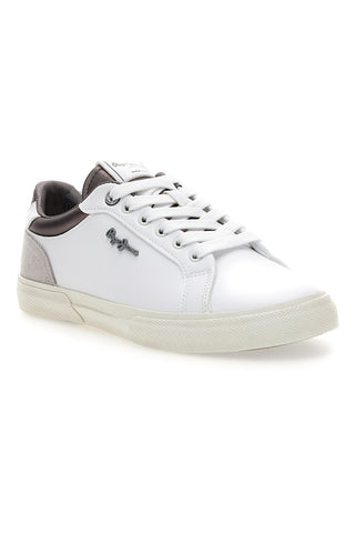 Weiße Sneakers mit kontrastierenden Details Pepe Jeans PLS31588