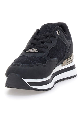 Schwarze Sneaker mit Laura Biagiotti 9241 Monogramm-Logo