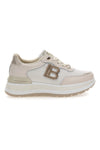 Beige Sneaker mit Glitzereinsätzen Laura Biagiotti 9235