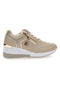 Beige Keilsneaker mit goldenen Details Laura Biagiotti 9250