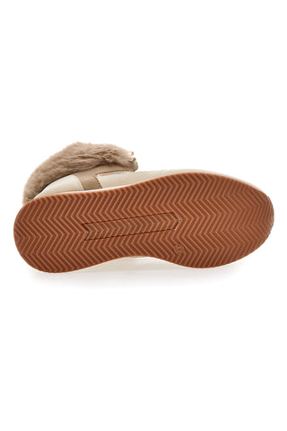 Sneakers alte beige con inserti in eco pelliccia Laura biagiotti 9257