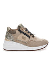 Beige Sneaker mit Glitzer und seitlichem Reißverschluss Mariella Burani 51751C1104