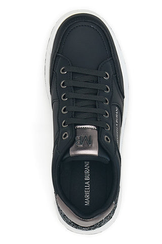 Schwarze Sneakers mit Glitzerdetails Mariella Burani 51772C1171