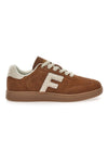 Sneakers marroni in effetto suede con logo ricamato Ferre' F501C532
