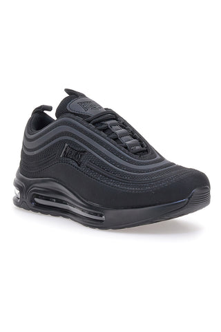 Schwarze Sneaker mit Air-Effekt-Sohle und sportlichem Everlast RX400-Design