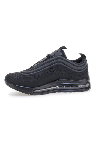 Schwarze Sneaker mit Air-Effekt-Sohle und sportlichem Everlast RX400-Design