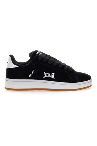 Schwarze Sneakers mit Samteffekt und weißem Profil Everlast EV087