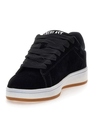Schwarze Sneakers mit Samteffekt und weißem Profil Everlast EV087