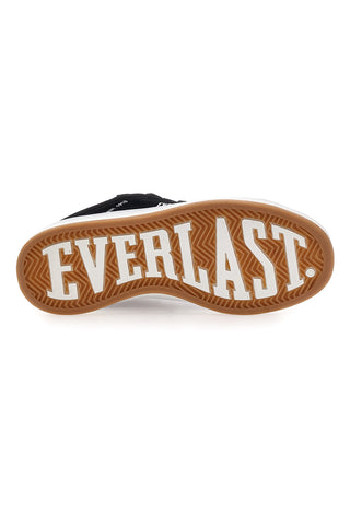 Schwarze Sneakers mit Samteffekt und weißem Profil Everlast EV087