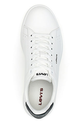 Weiße Sneakers Levi's Unity mit schwarzem Detail