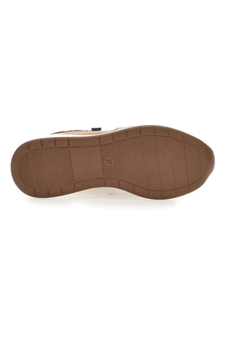 Bronzefarbene Sneaker mit dekorativem Reißverschluss Laura Biagiotti L97619517
