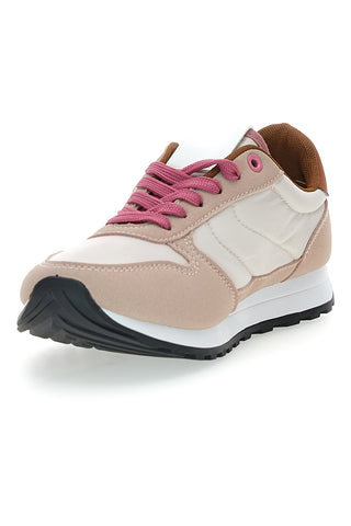 Sneakers rosa e bianche con lacci First Lady GB2015