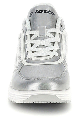 Silberne Sneakers mit Animalier-Einsätzen Lotto LOVE RIDE AMF VIII PHY W