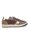 Sneakers marroni almond in pelle con dettagli glitter Pittarello Capsule Kelly Made in Italy