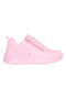 Skechers Uno Lite Easy Zip Pinke Plateau-Sneaker mit seitlichem Reißverschluss