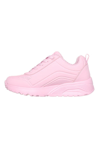 Skechers Uno Lite Easy Zip Pinke Plateau-Sneaker mit seitlichem Reißverschluss