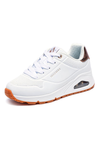 Sneakers bianche con inserti metallici Skechers UNO Gen1 SHIMMER AWAY ESS STREET GIRLS