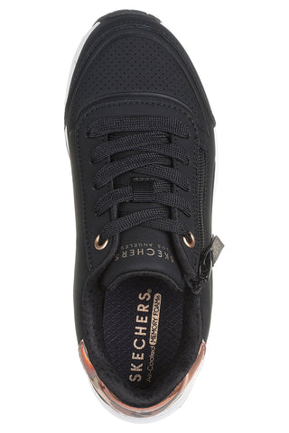 Sneakers nero con zip laterale Skechers Uno gen1 zip and stride