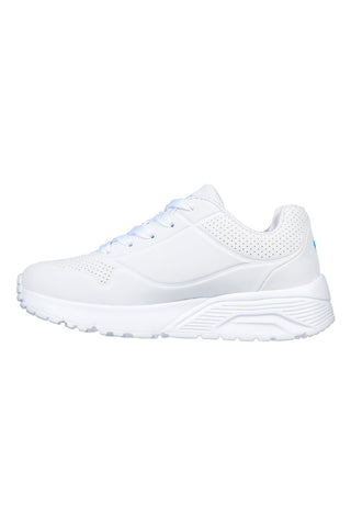 Weiße, mehrfarbige Sneakers mit Herzen UNO Lite Spread the Love Skechers