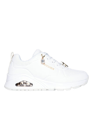 Sneakers bianche con dettagli gioiello Skechers UNO Gen1 TRENDY JEWELS ESS STREET GIRLS