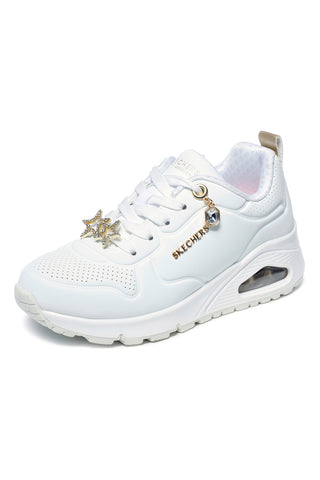 Sneakers bianche con dettagli gioiello Skechers UNO Gen1 TRENDY JEWELS ESS STREET GIRLS