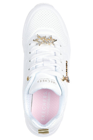 Sneakers bianche con dettagli gioiello Skechers UNO Gen1 TRENDY JEWELS ESS STREET GIRLS