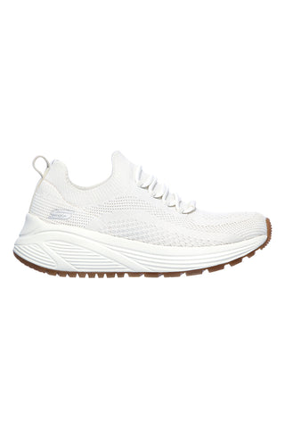 Cremefarbene Slip-On-Sneaker aus Mesh mit Skechers Bobs Sparrow 2.0 Allegiance Crew Memory-Schaum-Sohle