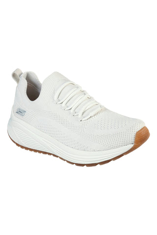 Sneakers off white in mesh slip on con memory foam Skechers Bobs Sparrow 2.0 Allegiance Crew