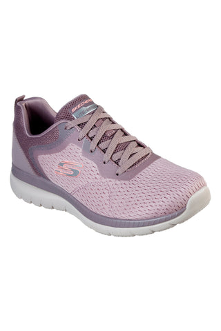 Skechers Bountiful Quick Path pinke Mesh-Sneaker mit Memory-Schaum