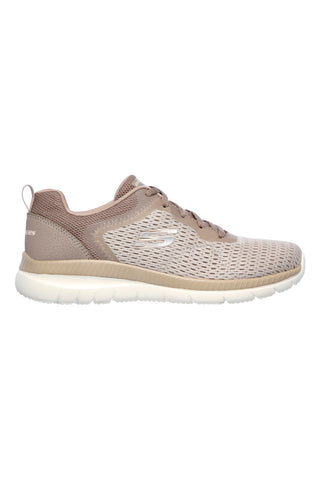 Sneakers taupe in mesh con soletta memory foam Skechers Bountiful Quick Path