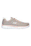 Beige, leichte Mesh-Sneaker mit Memory-Schaum: Skechers Graceful Twisted Fortune