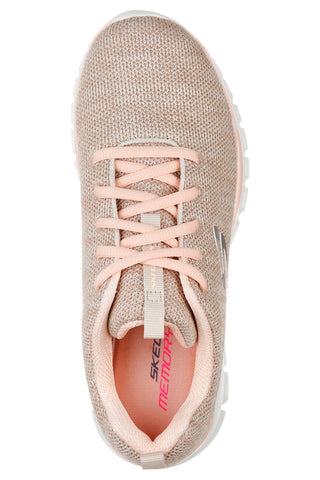 Beige, leichte Mesh-Sneaker mit Memory-Schaum: Skechers Graceful Twisted Fortune