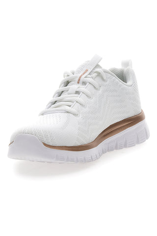 Weiße Mesh-Schuhe mit Memory Foam Skechers Graceful Get Connected