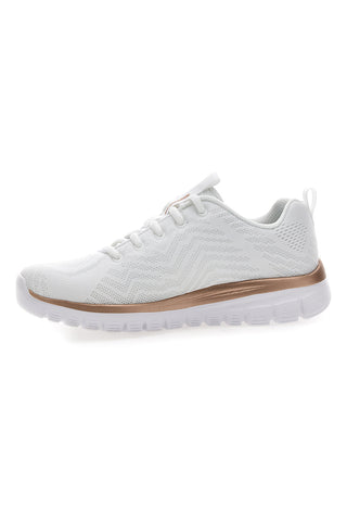 Weiße Mesh-Schuhe mit Memory Foam Skechers Graceful Get Connected