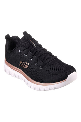 Schwarze Sneakers aus Mesh mit Memory Foam Skechers Graceful Get Connected R-Sport