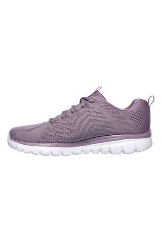 Lavendelfarbene Mesh-Sneaker mit Memory-Schaumstoff: Skechers Graceful Get Connected R-Sport